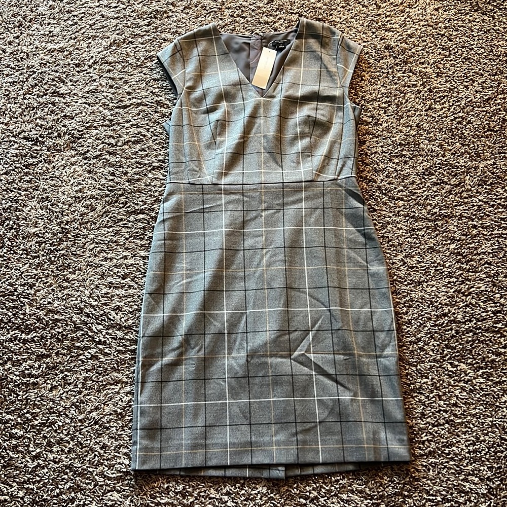 Ann Taylor Light Grey Professional Dress Size 6P.